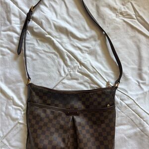 Checkered Brown Shoulder Bag